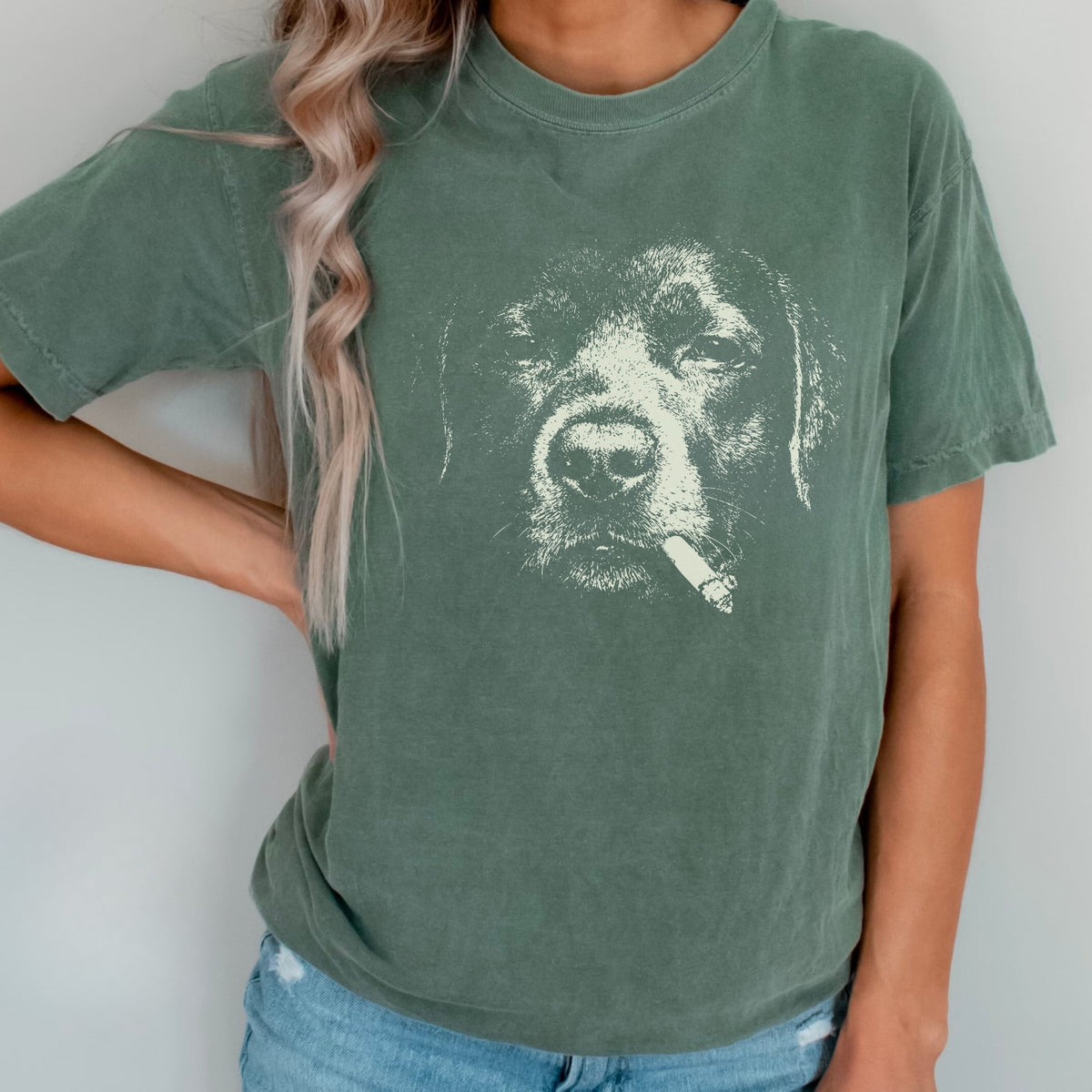 Black Labrador Smoking t-shirt