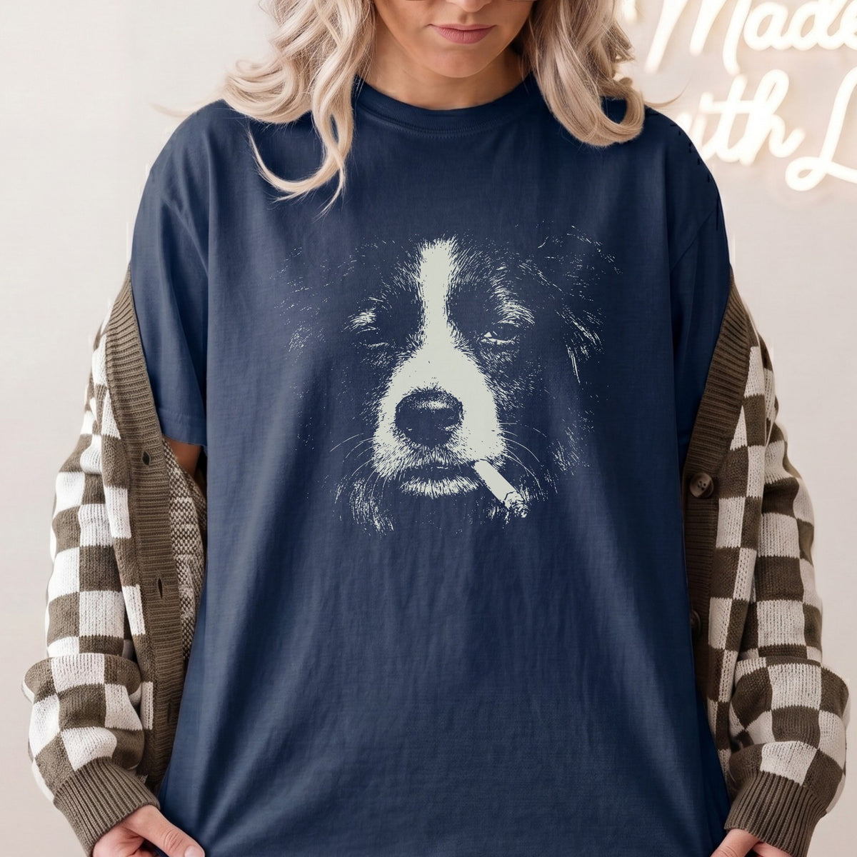 Border Collie Smoking t-shirt