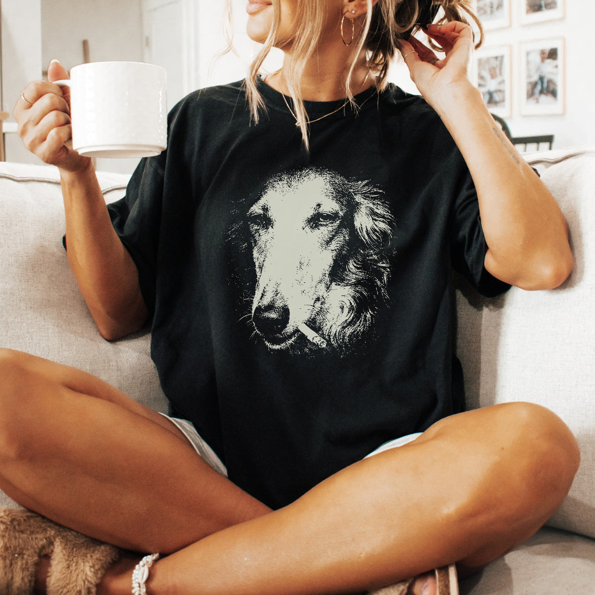 Borzoi Smoking t-shirt