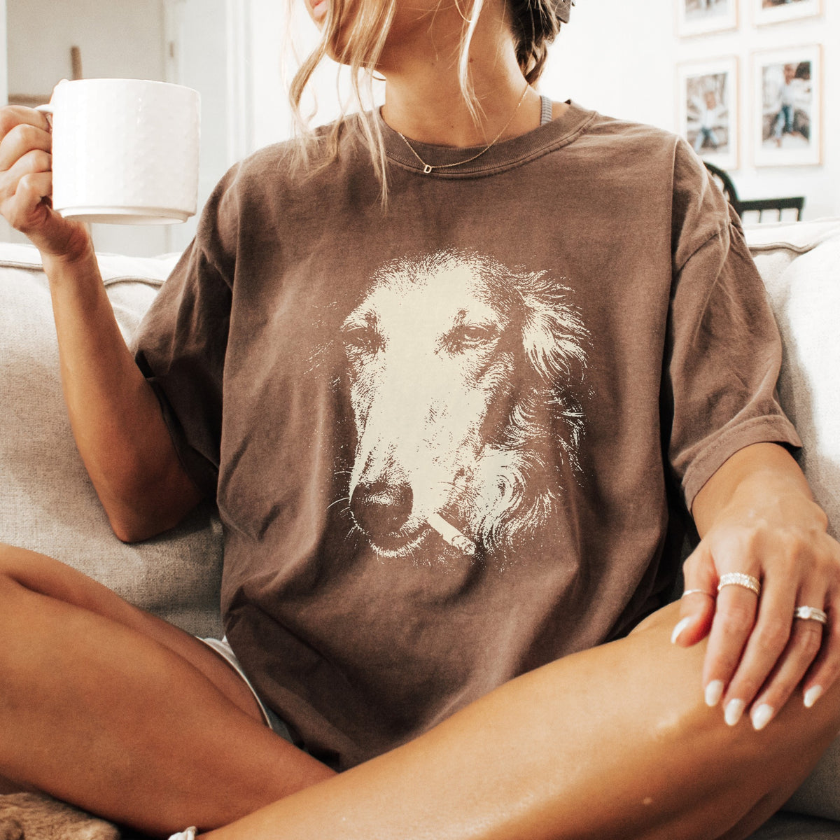 Borzoi Smoking t-shirt