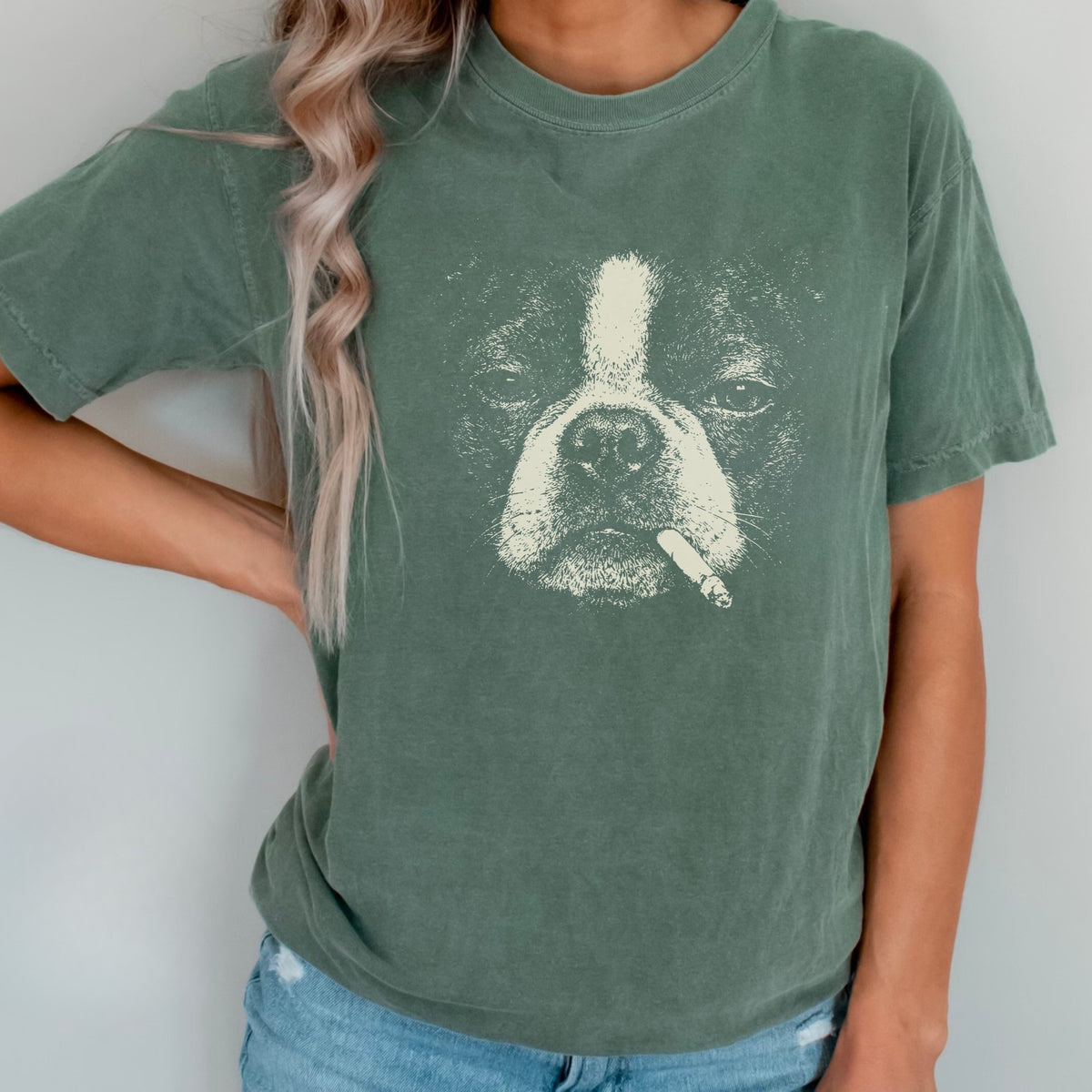 Boston Terrier Smoking t-shirt
