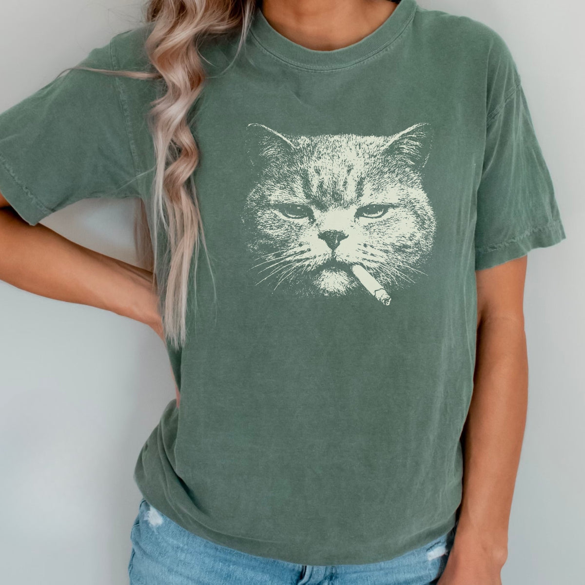British Shorthair Cat Smoking t-shirt