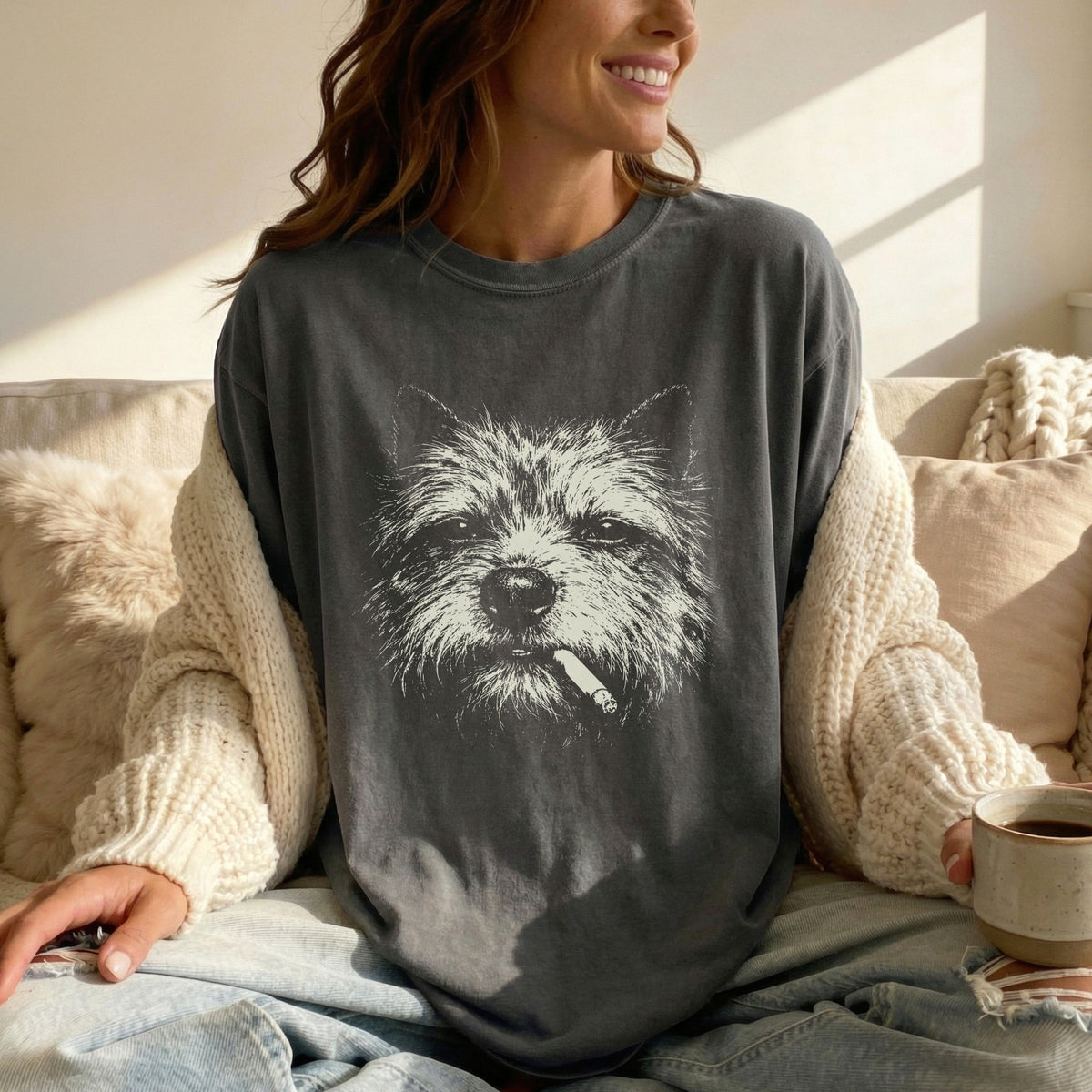 Cairn Terrier Smoking t-shirt