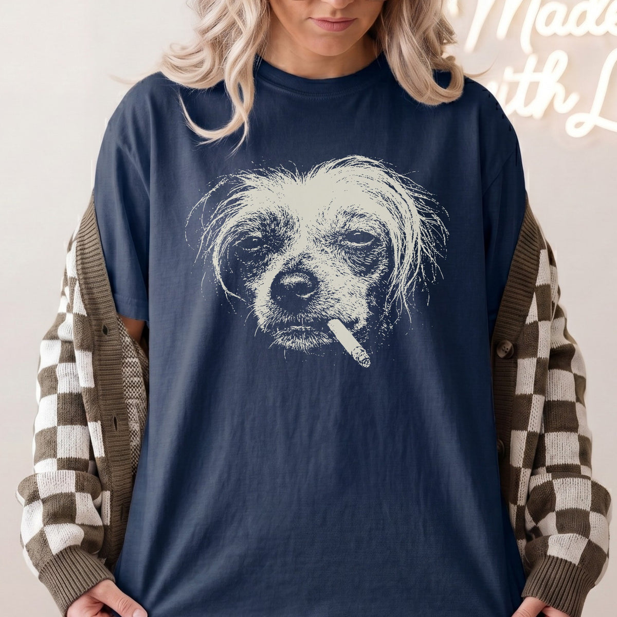 Chinese Crested Smoking t-shirt