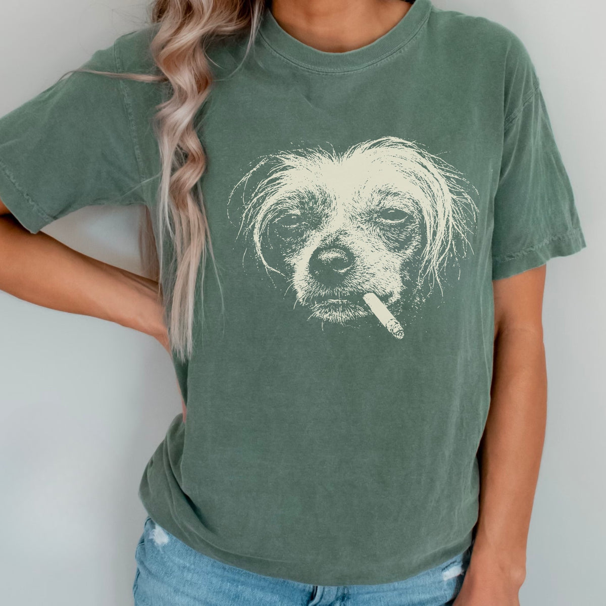 Chinese Crested Smoking t-shirt