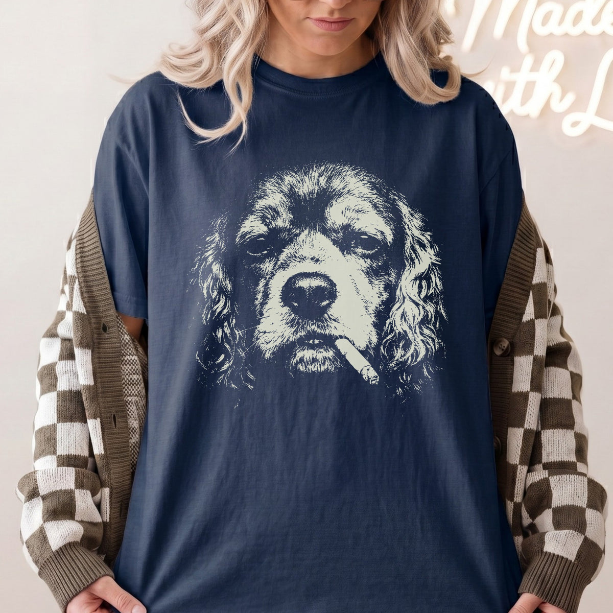 Cocker Spaniel Smoking t-shirt
