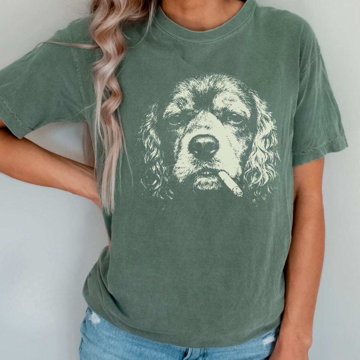 Cocker Spaniel Smoking t-shirt