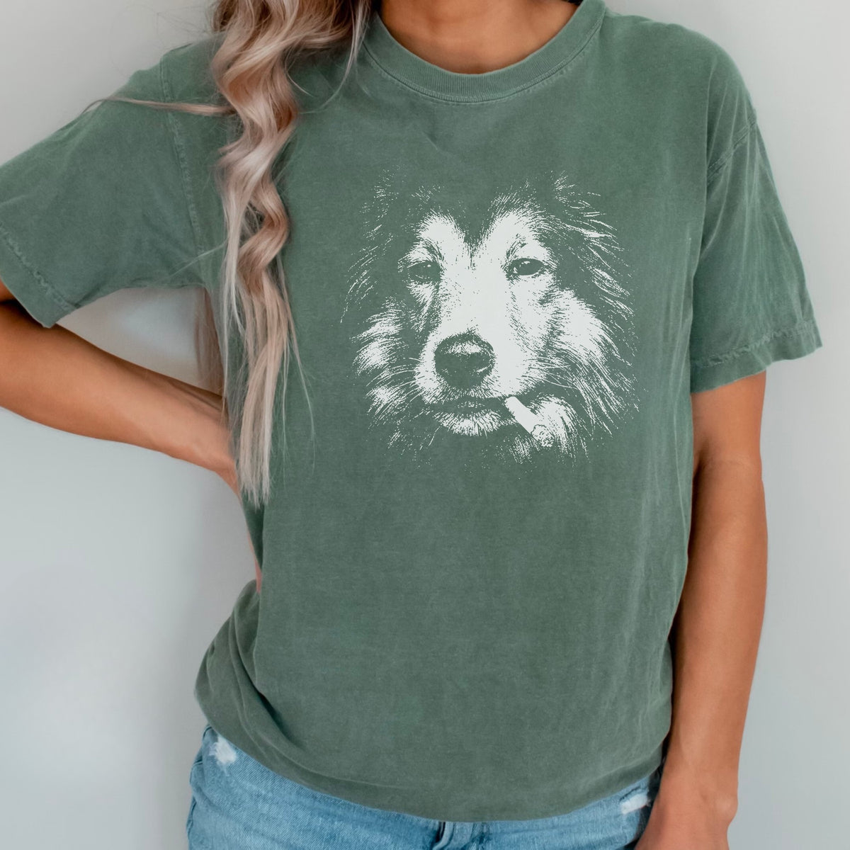 Collie Smoking t-shirt