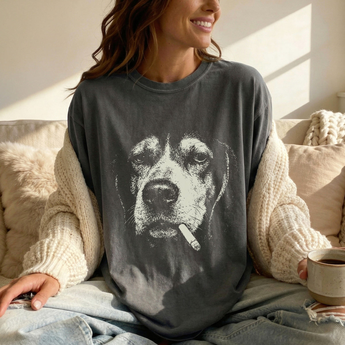 Coonhound Smoking t-shirt