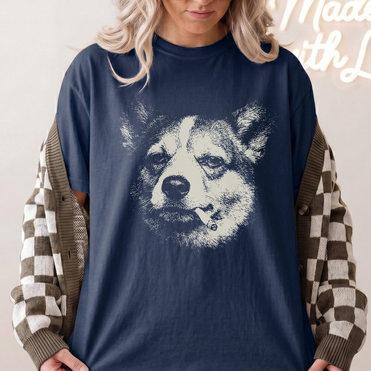 Corgi Smoking t-shirt