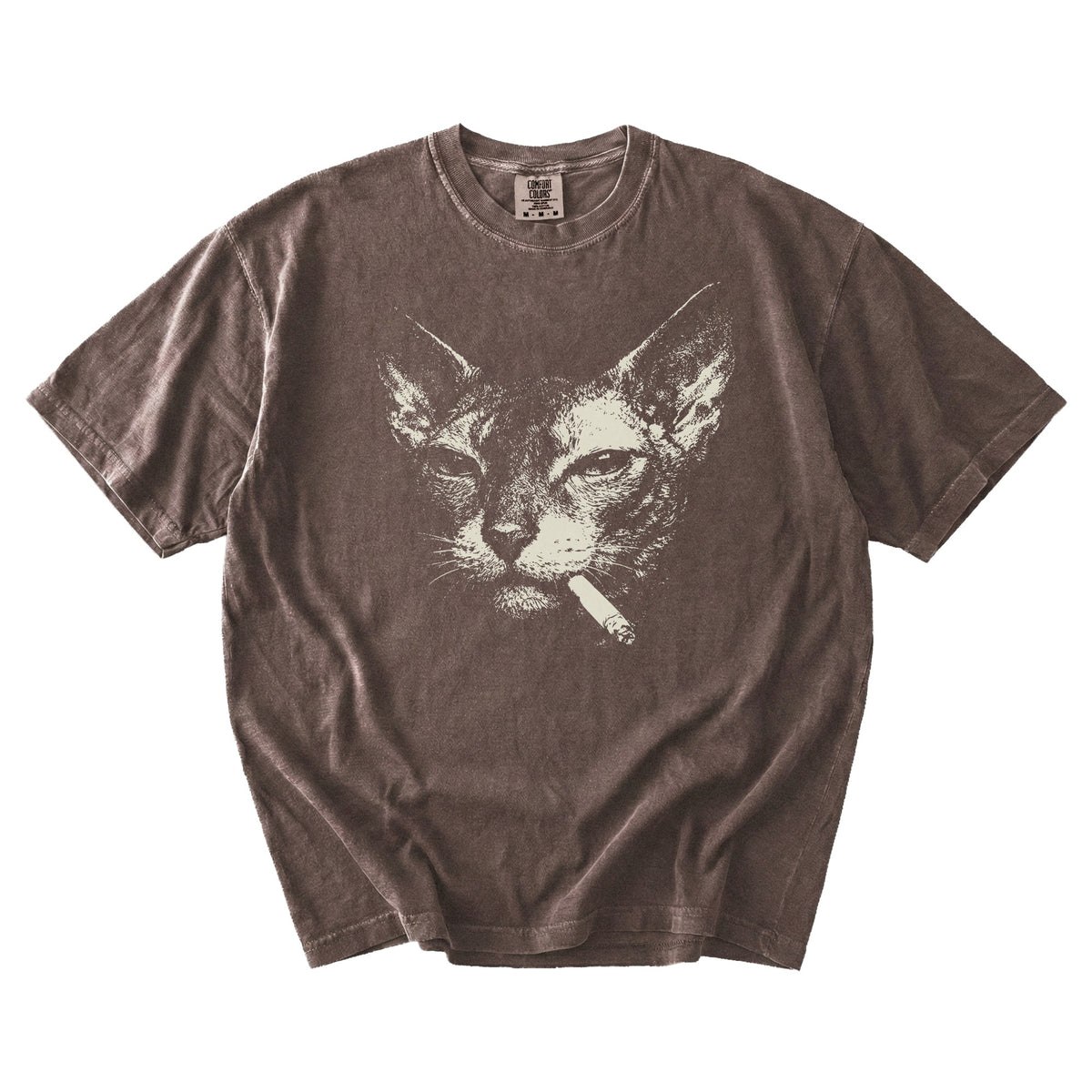 Cornish Rex Cat Smoking t-shirt
