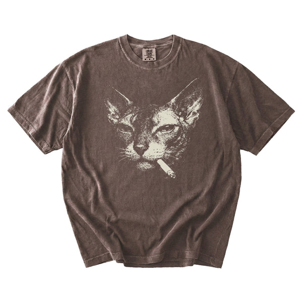 Cornish Rex Cat Smoking t-shirt