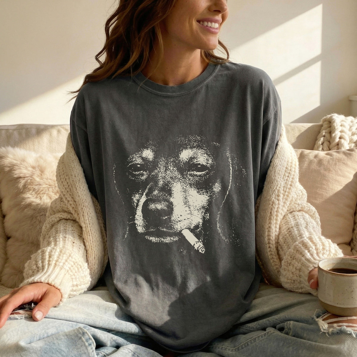 Dachshund Smoking t-shirt