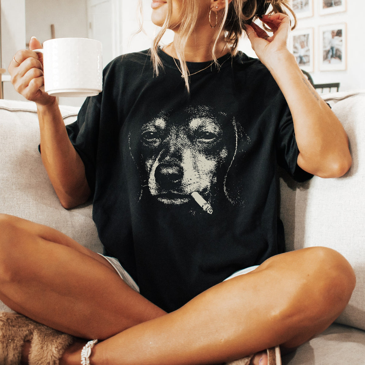 Dachshund Smoking t-shirt