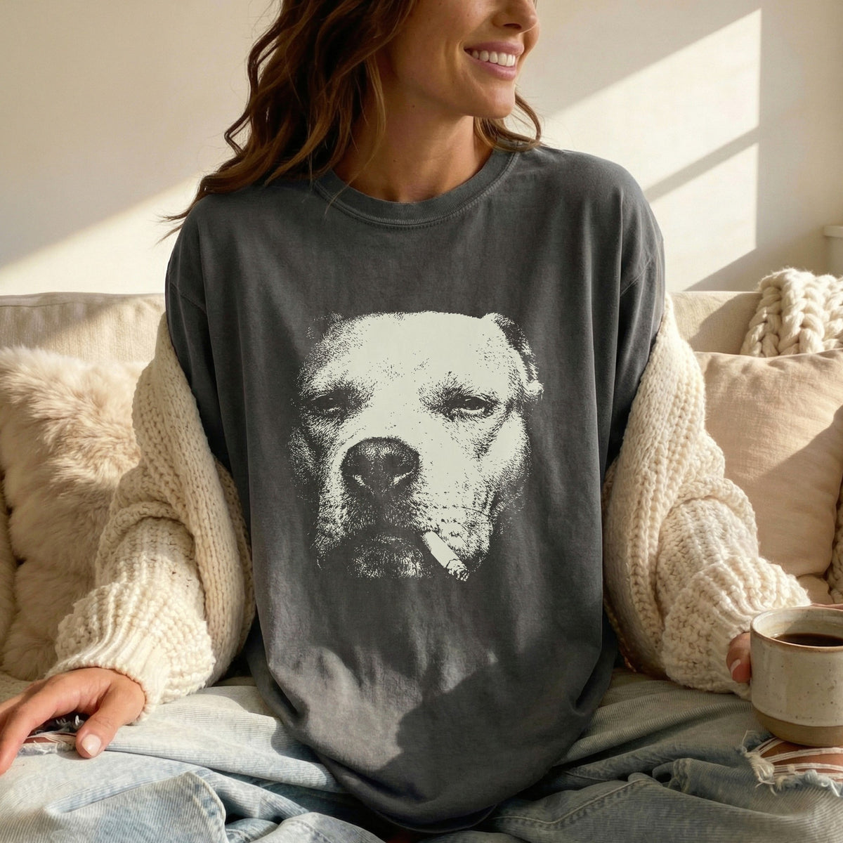 Dogo Argentino Smoking t-shirt