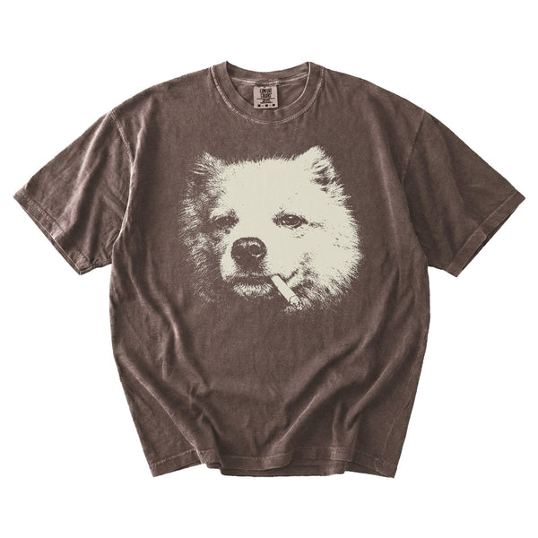 American Eskimo Dog Smoking t-shirt