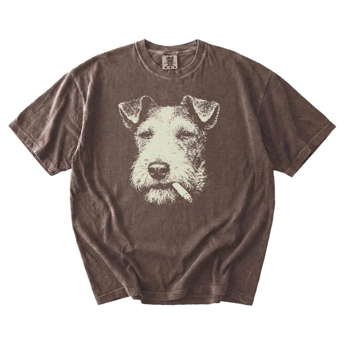 Wire Fox Terrier Smoking t-shirt