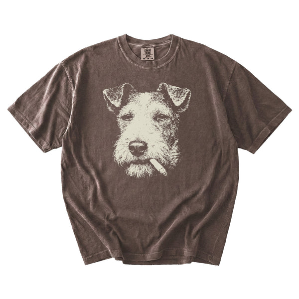 Wire Fox Terrier Smoking t-shirt