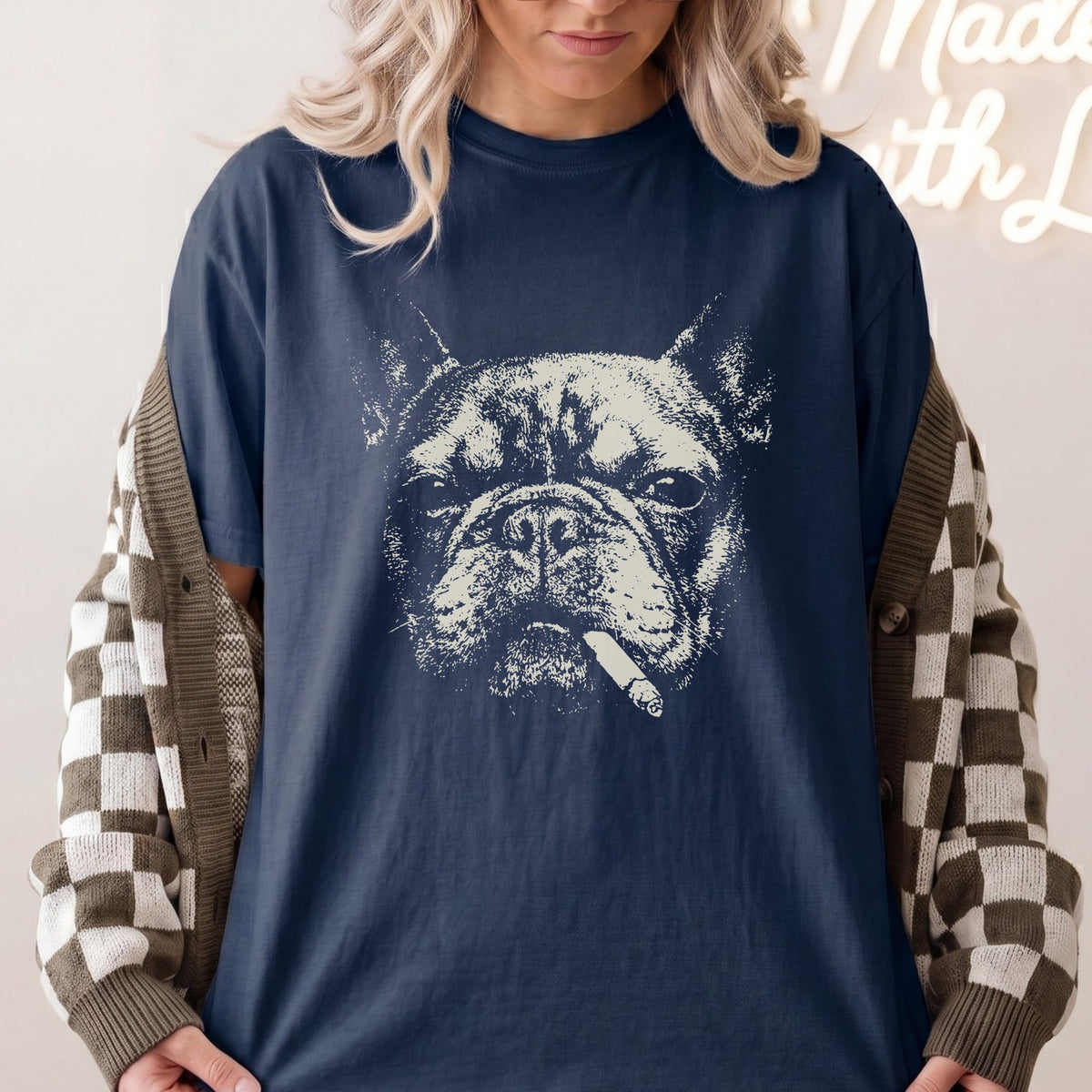 French Bulldog Smoking t-shirt