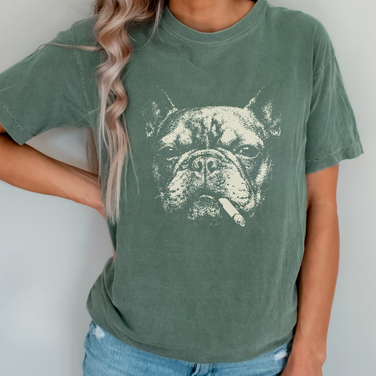 French Bulldog Smoking t-shirt