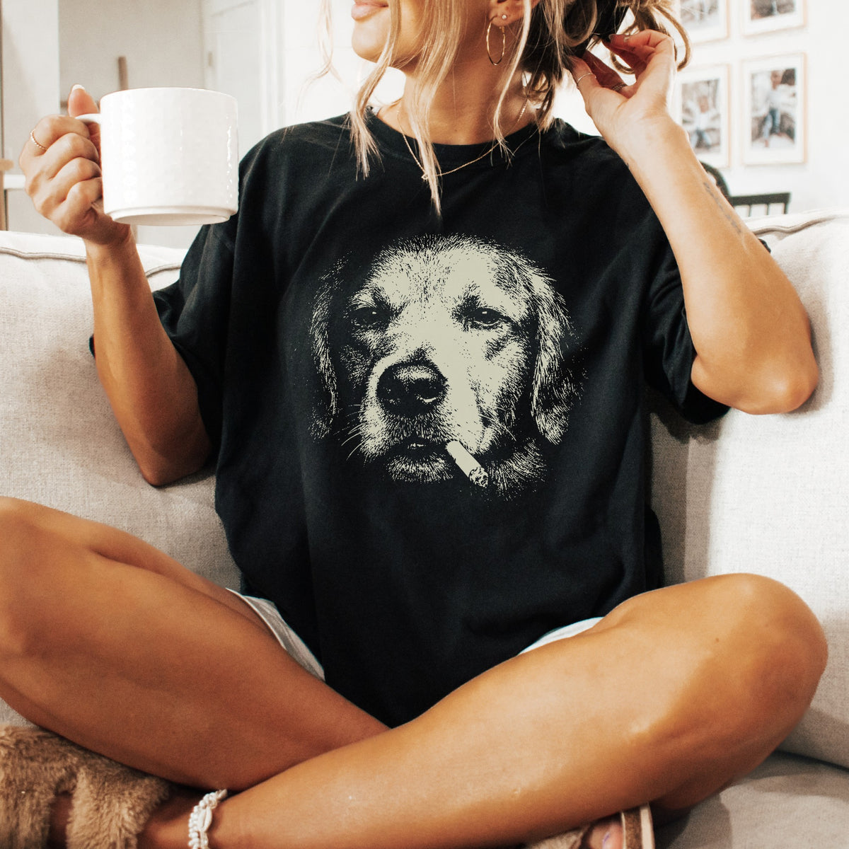 Golden Retriever Smoking t-shirt