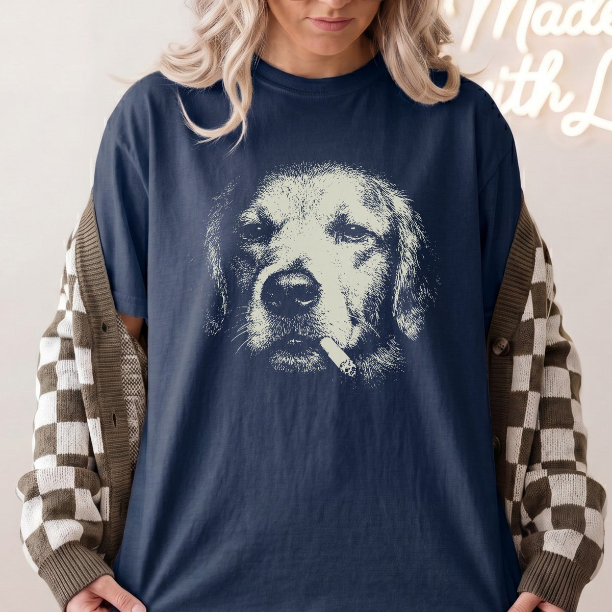Golden Retriever Smoking t-shirt