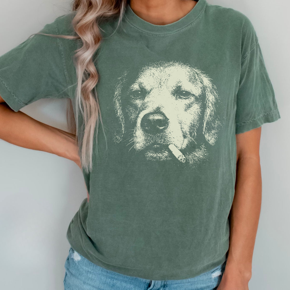 Golden Retriever Smoking t-shirt