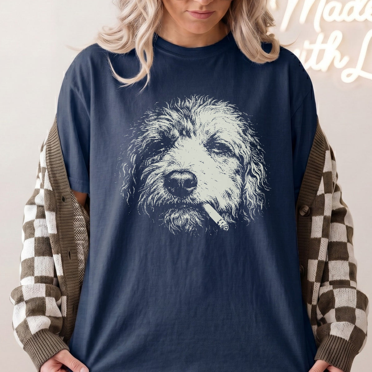 Goldendoodle Smoking t-shirt