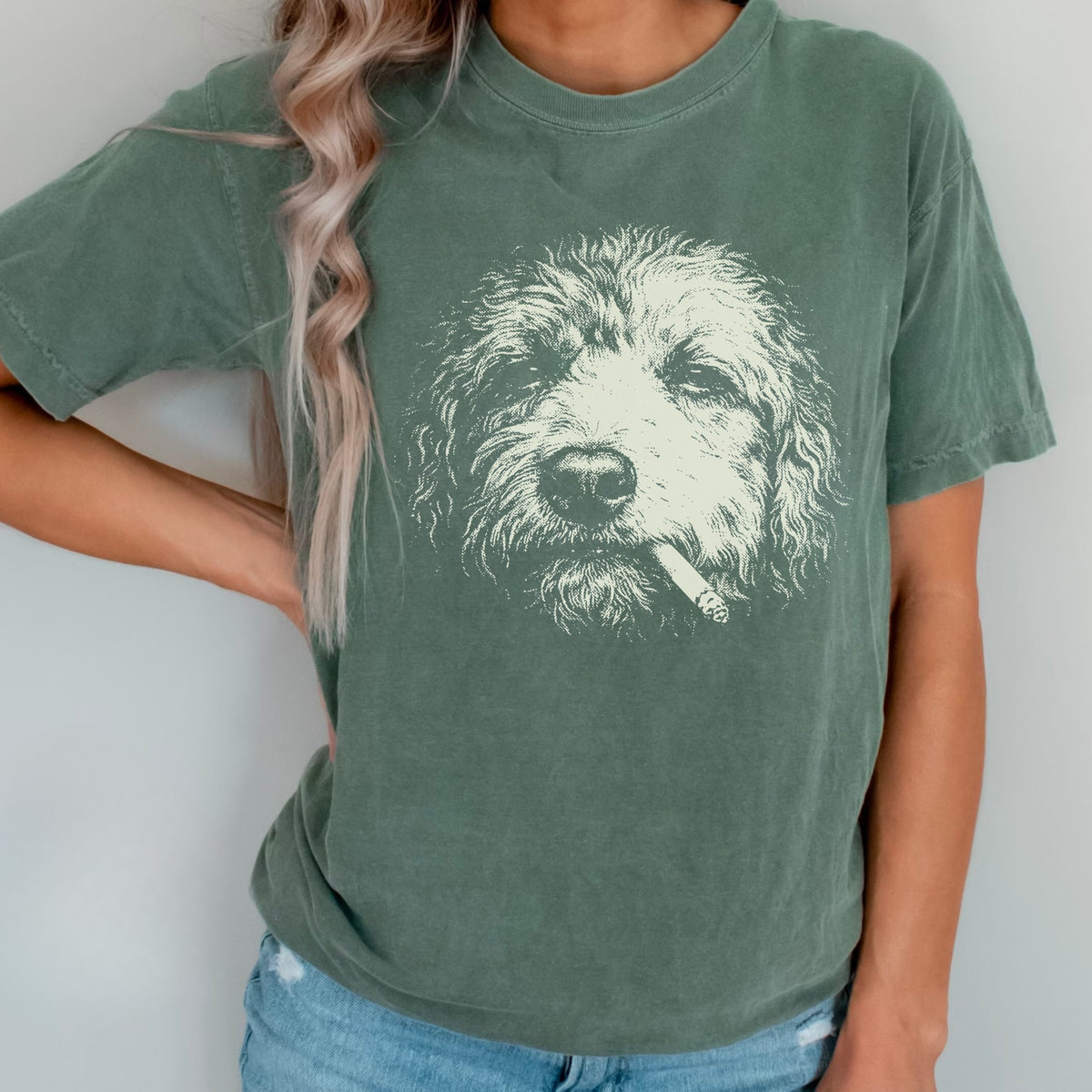 Goldendoodle Smoking t-shirt