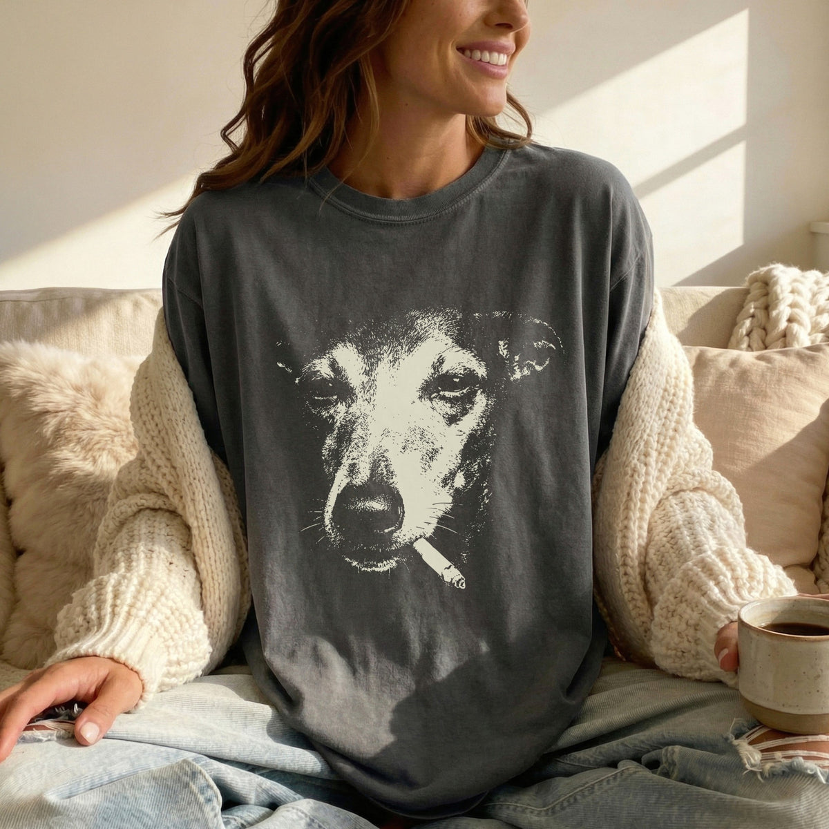Greyhound Smoking t-shirt