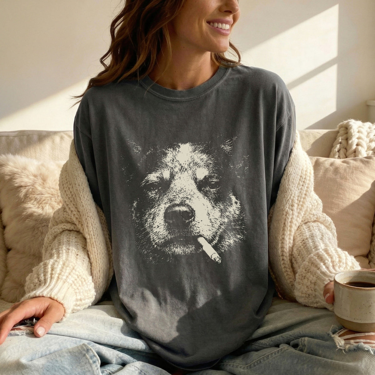 Australian Cattle Dog Smoking t-shirt