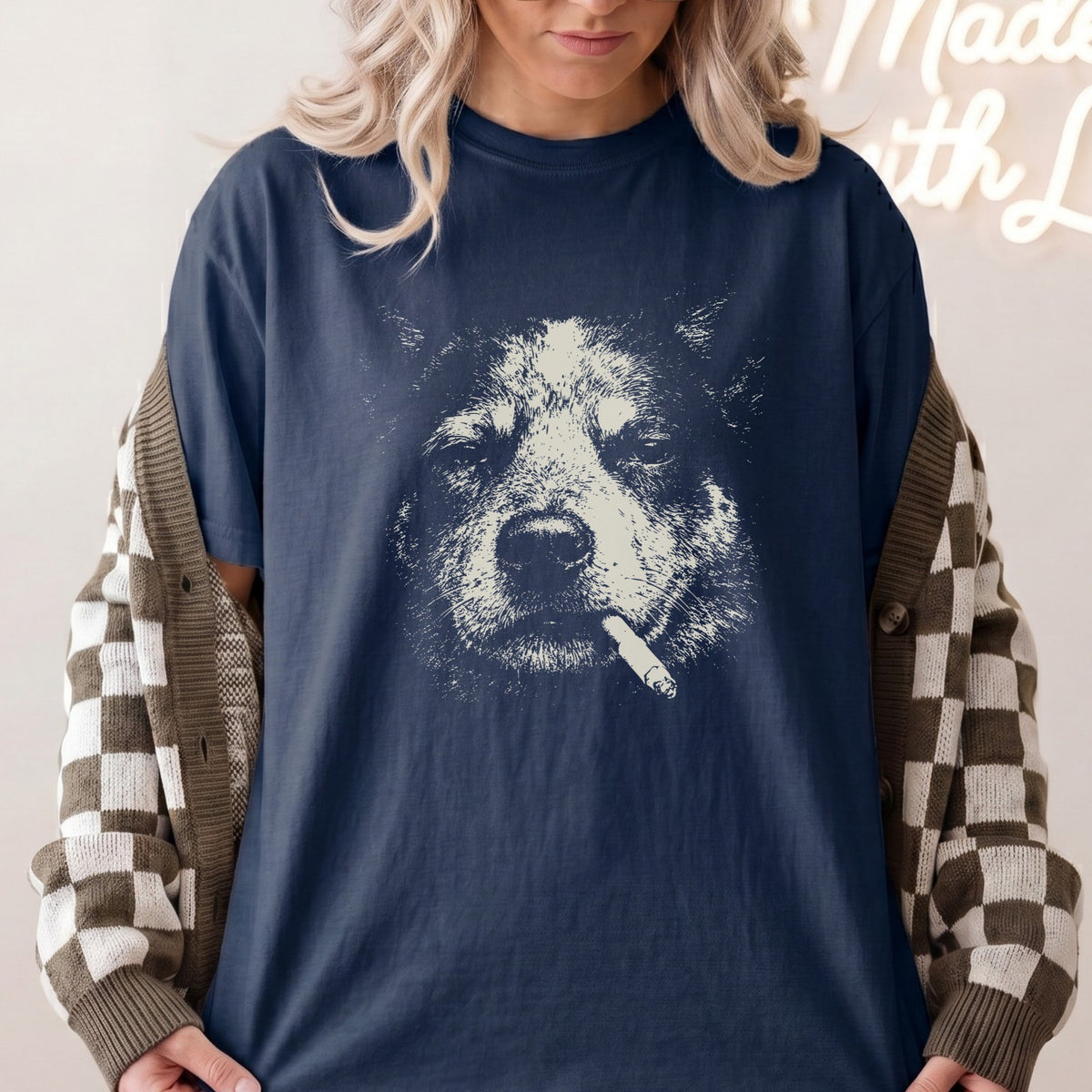 Australian Cattle Dog Smoking t-shirt