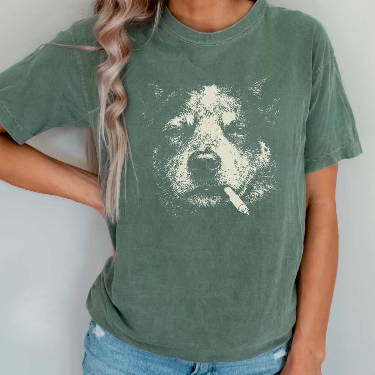 Australian Cattle Dog Smoking t-shirt