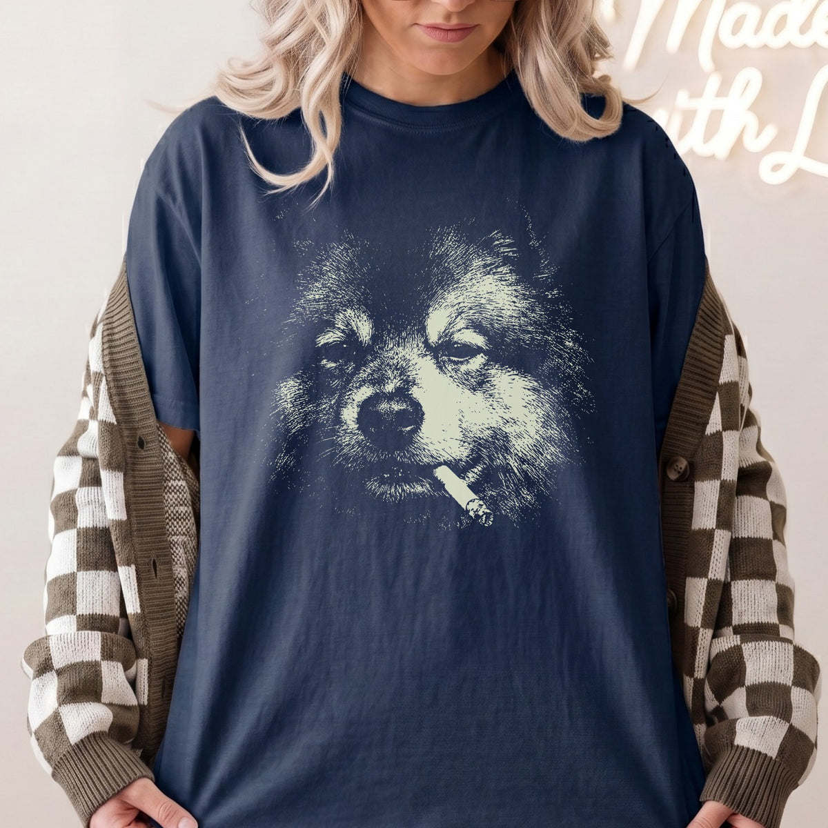 Keeshond Smoking t-shirt