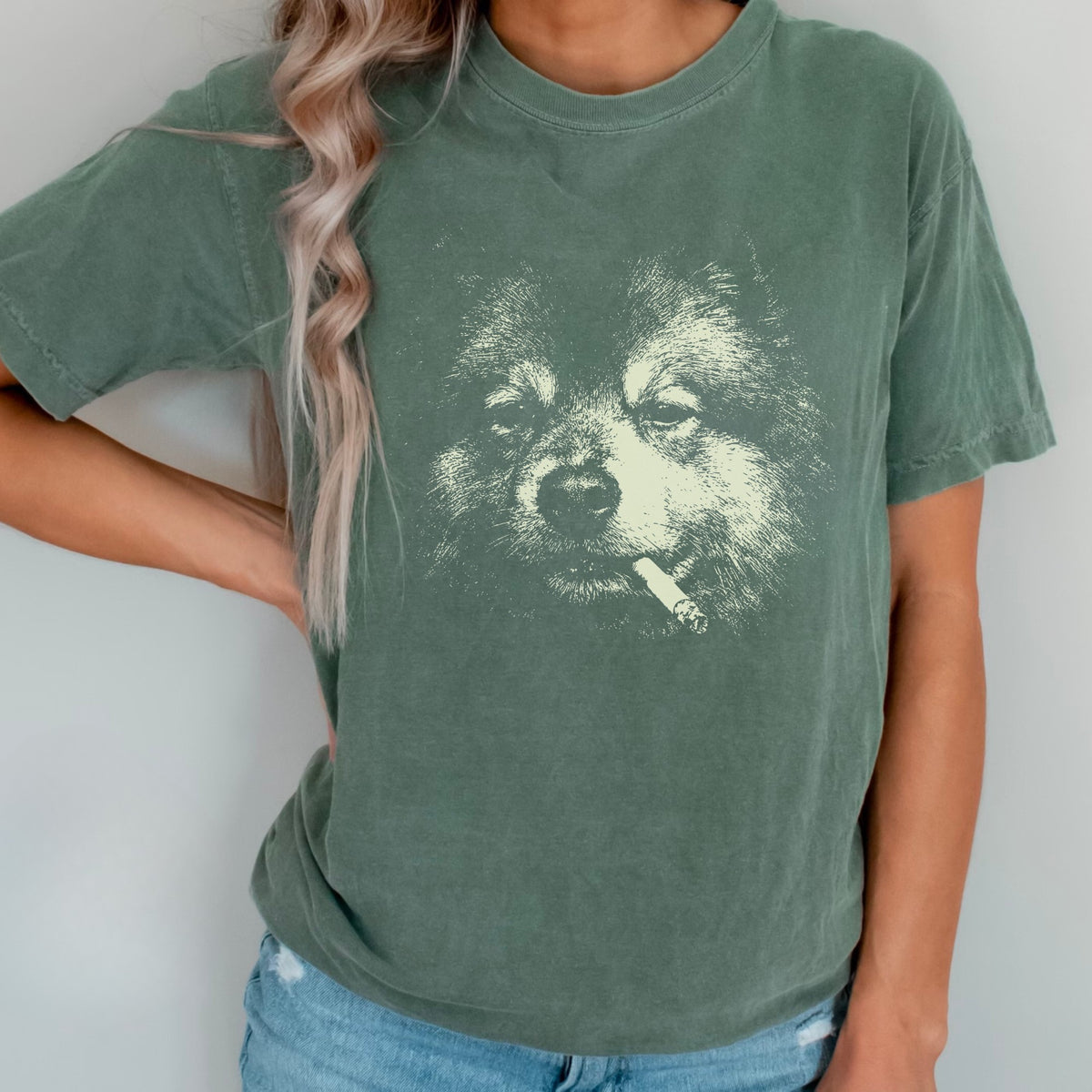 Keeshond Smoking t-shirt