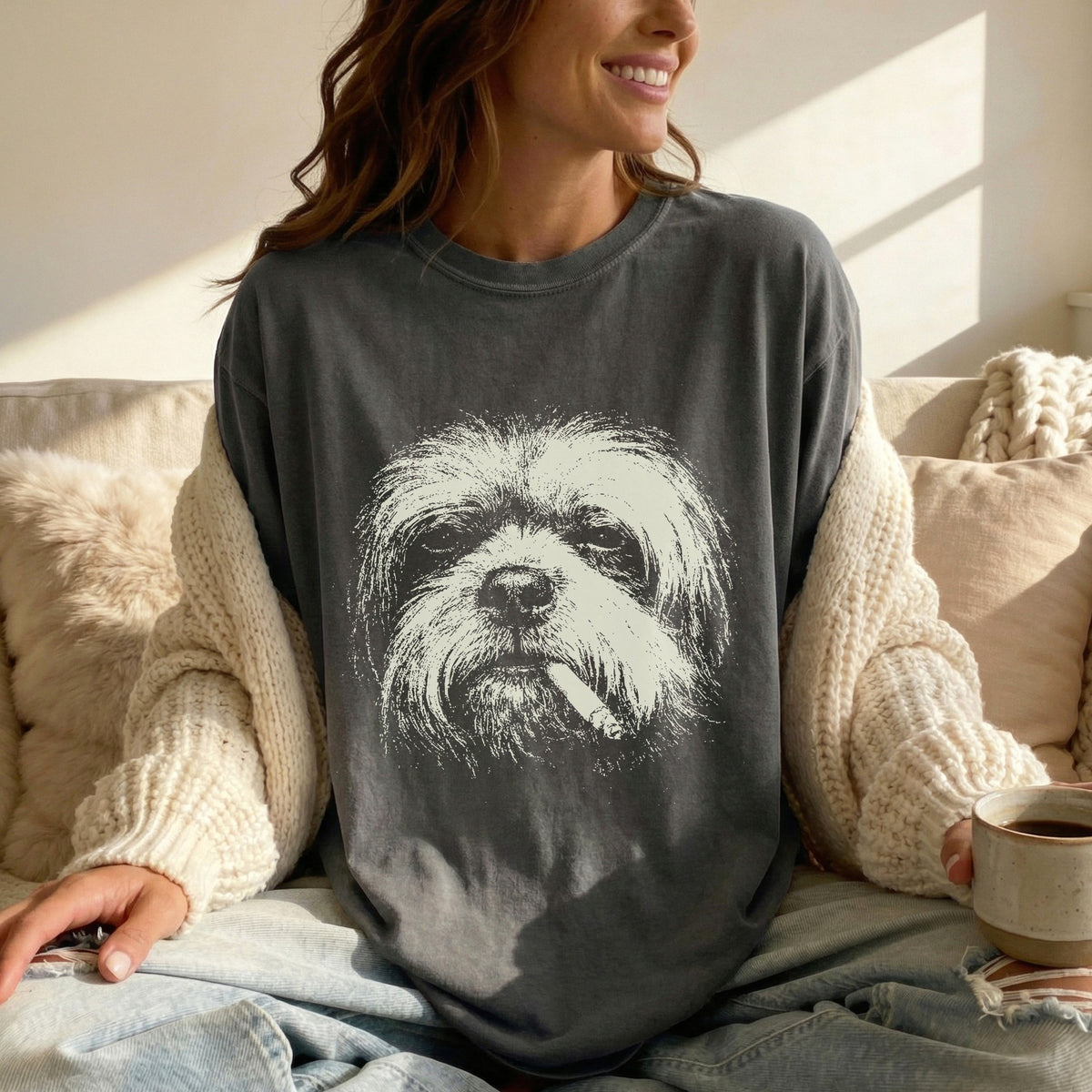 Lhasa Apso Smoking t-shirt