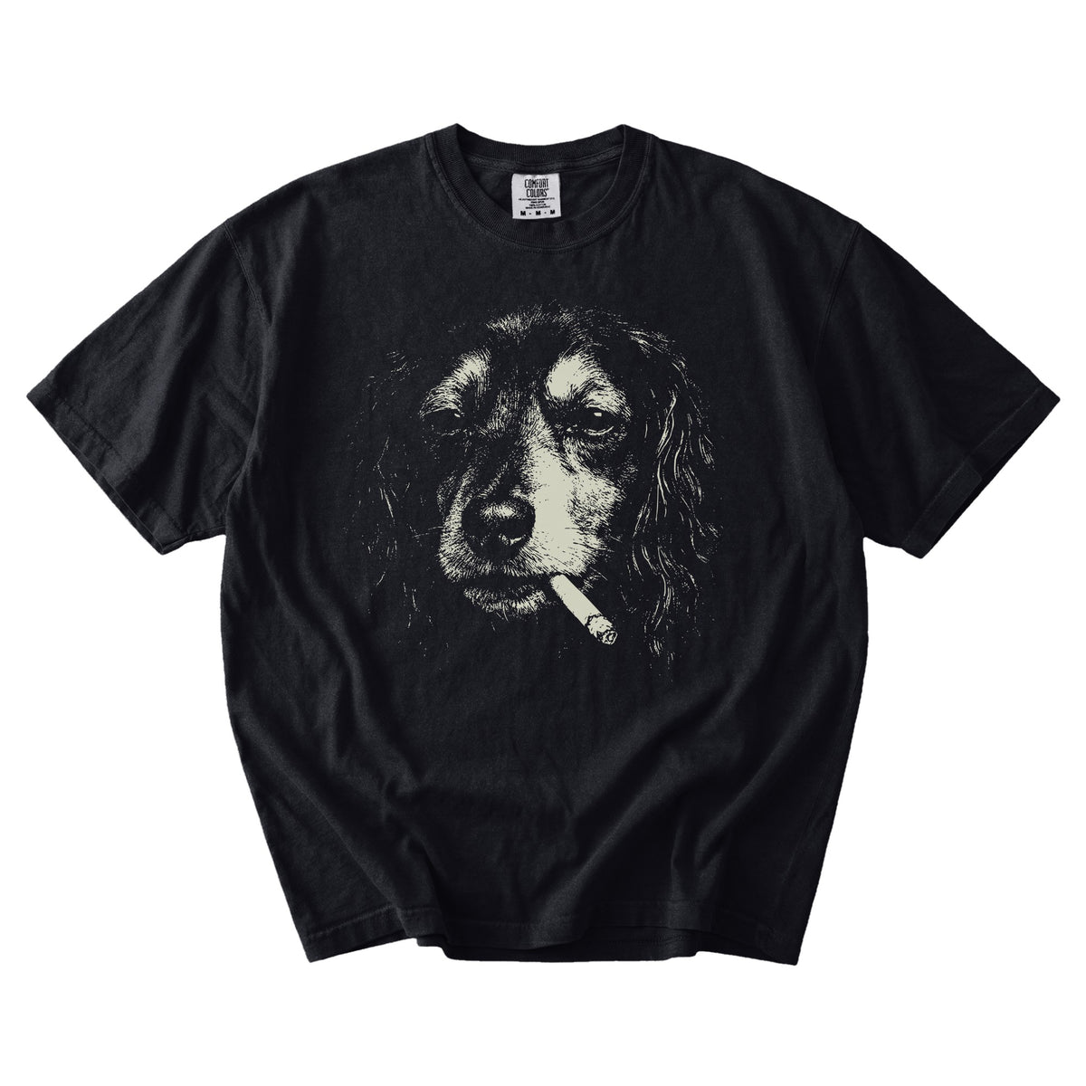 Longhair Dachshund Smoking t-shirt