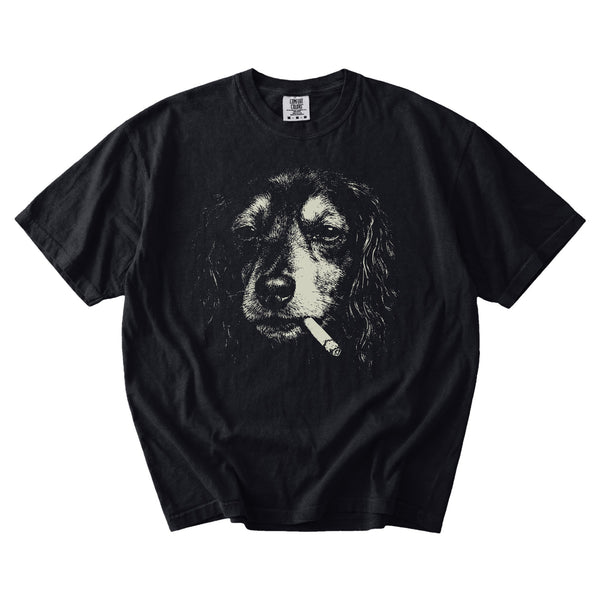 Longhair Dachshund Smoking t-shirt