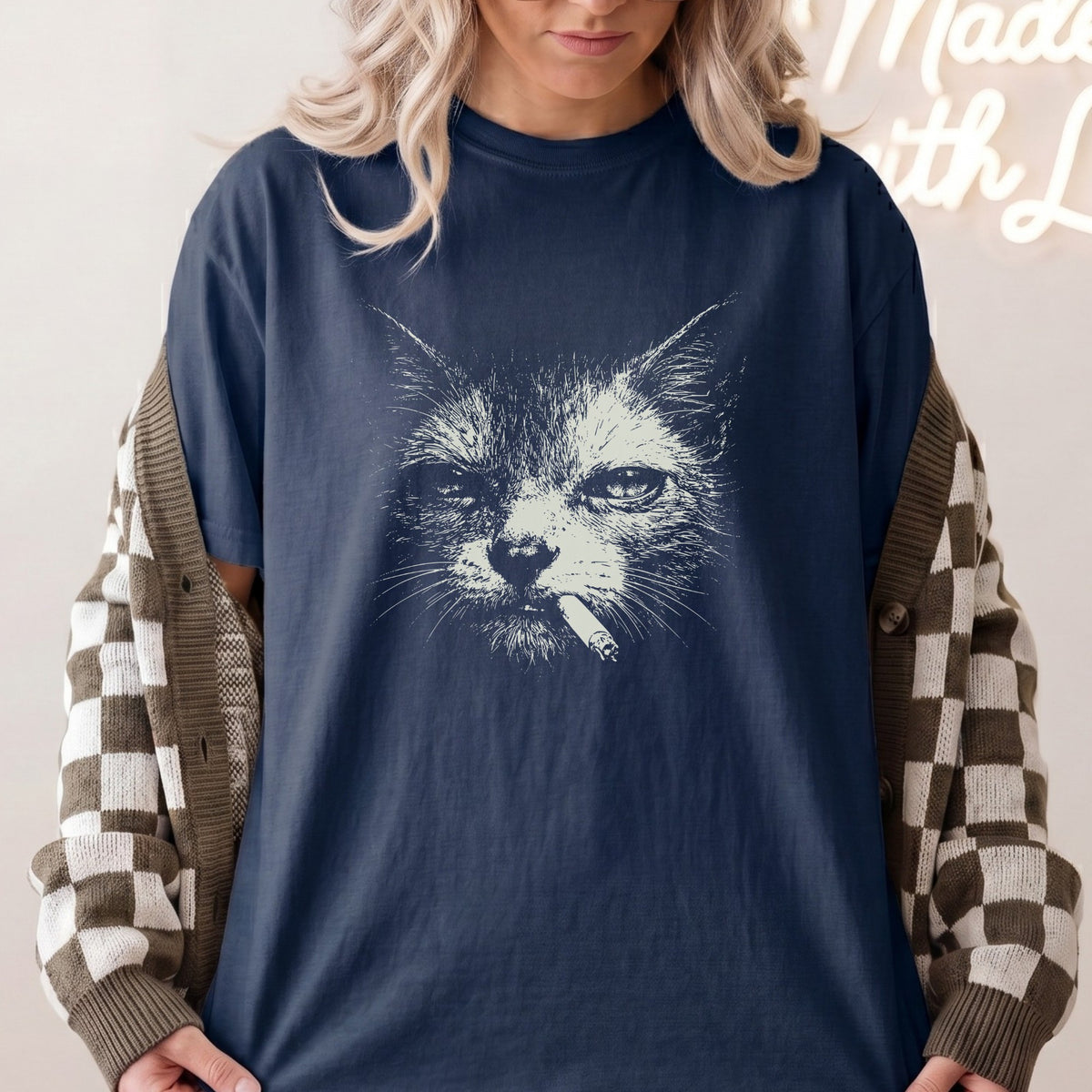 Lykoi Cat Smoking t-shirt