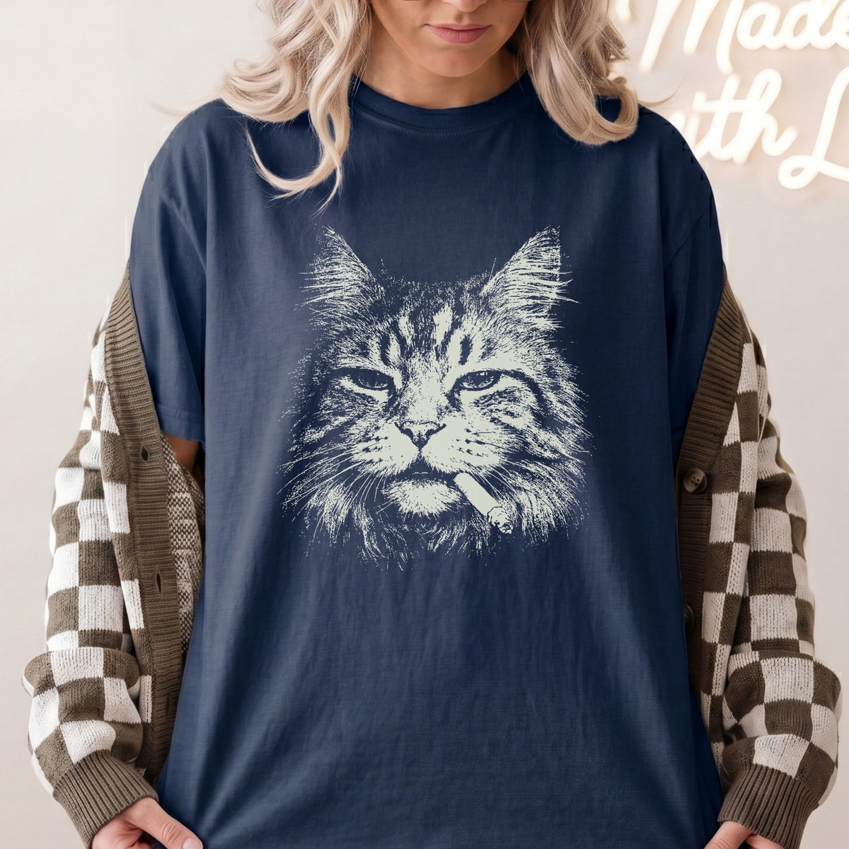 Maine Coon Cat Smoking t-shirt
