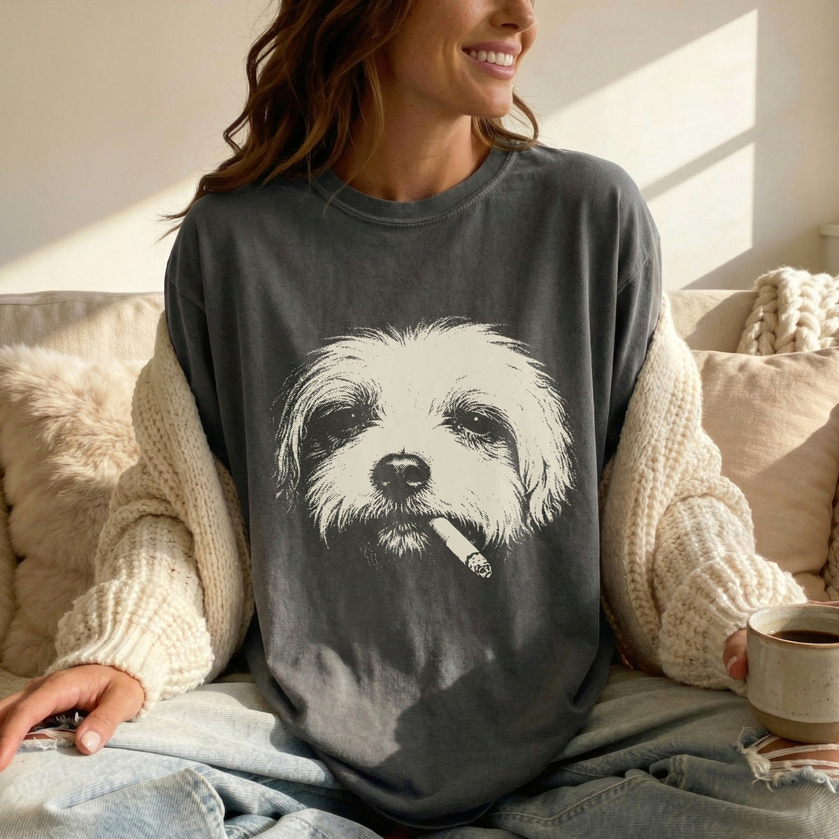 Maltese Smoking t-shirt