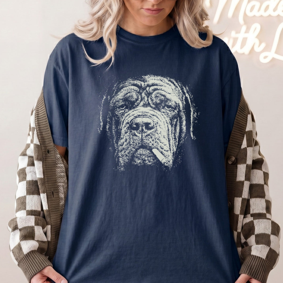 Neapolitan Mastiff Smoking t-shirt