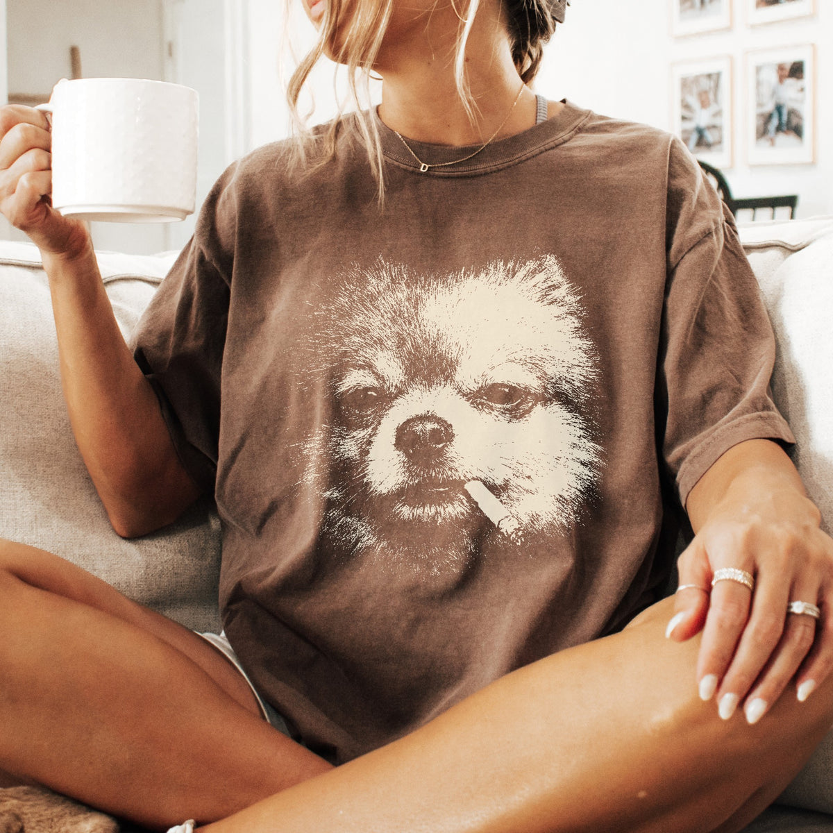 Pomeranian Smoking t-shirt