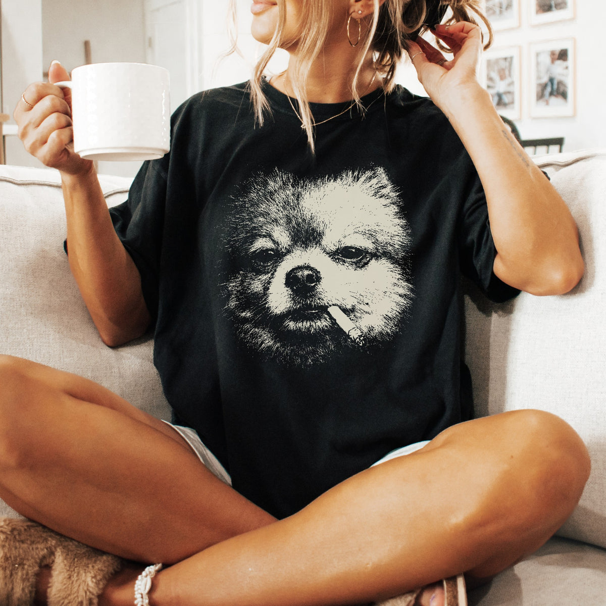 Pomeranian Smoking t-shirt