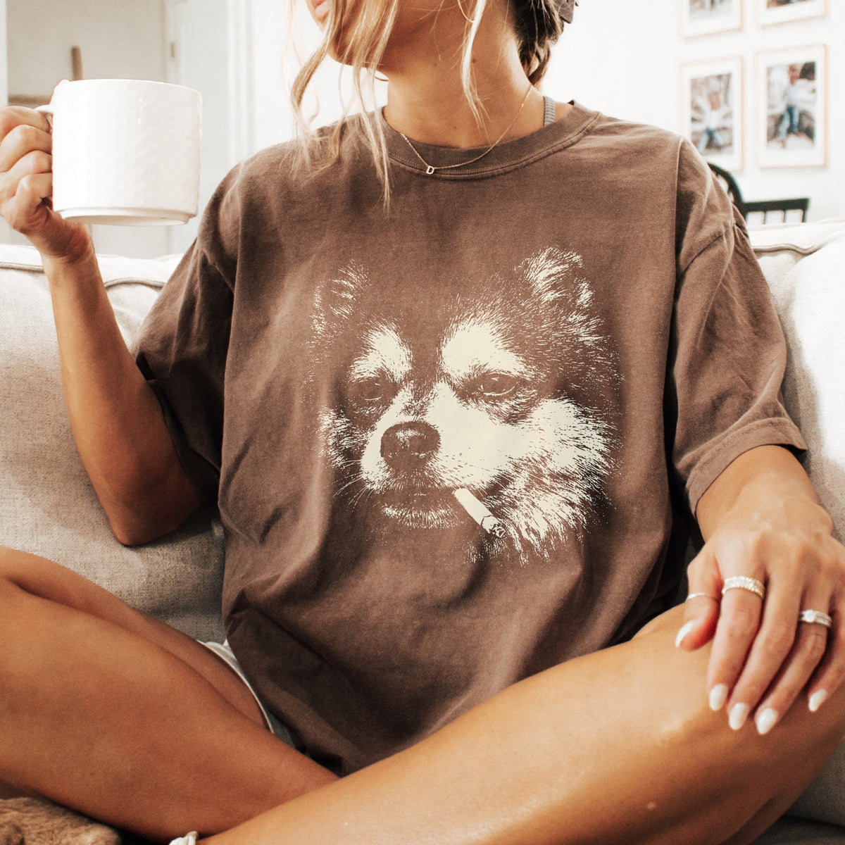 Pomsky Smoking t-shirt