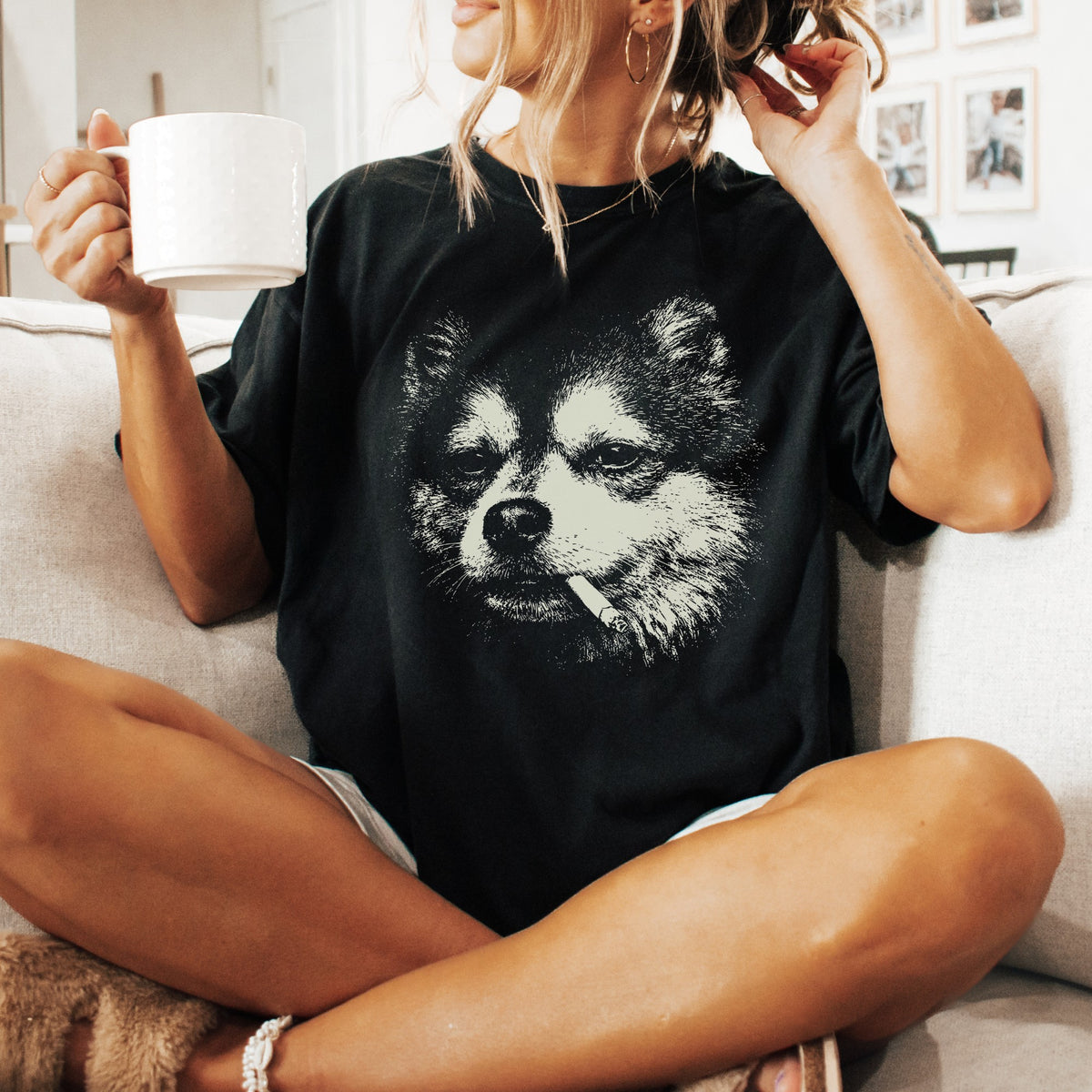 Pomsky Smoking t-shirt