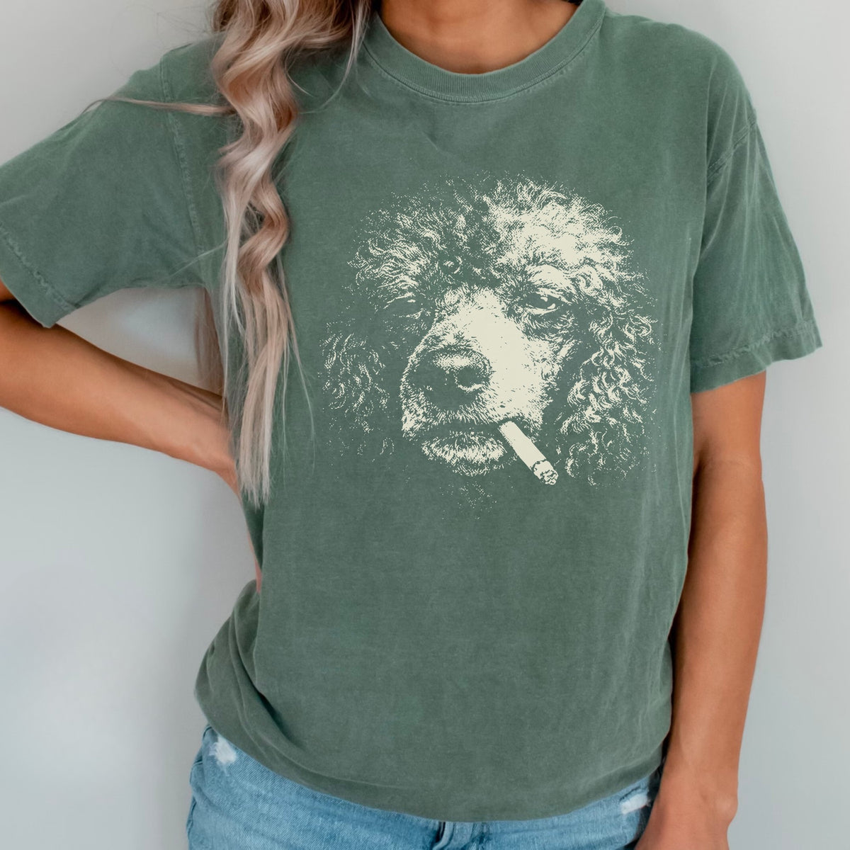 Poodle Smoking t-shirt