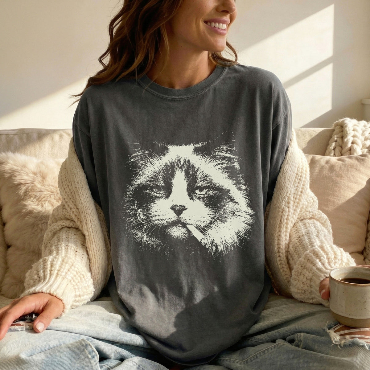 Ragdoll Cat Smoking t-shirt