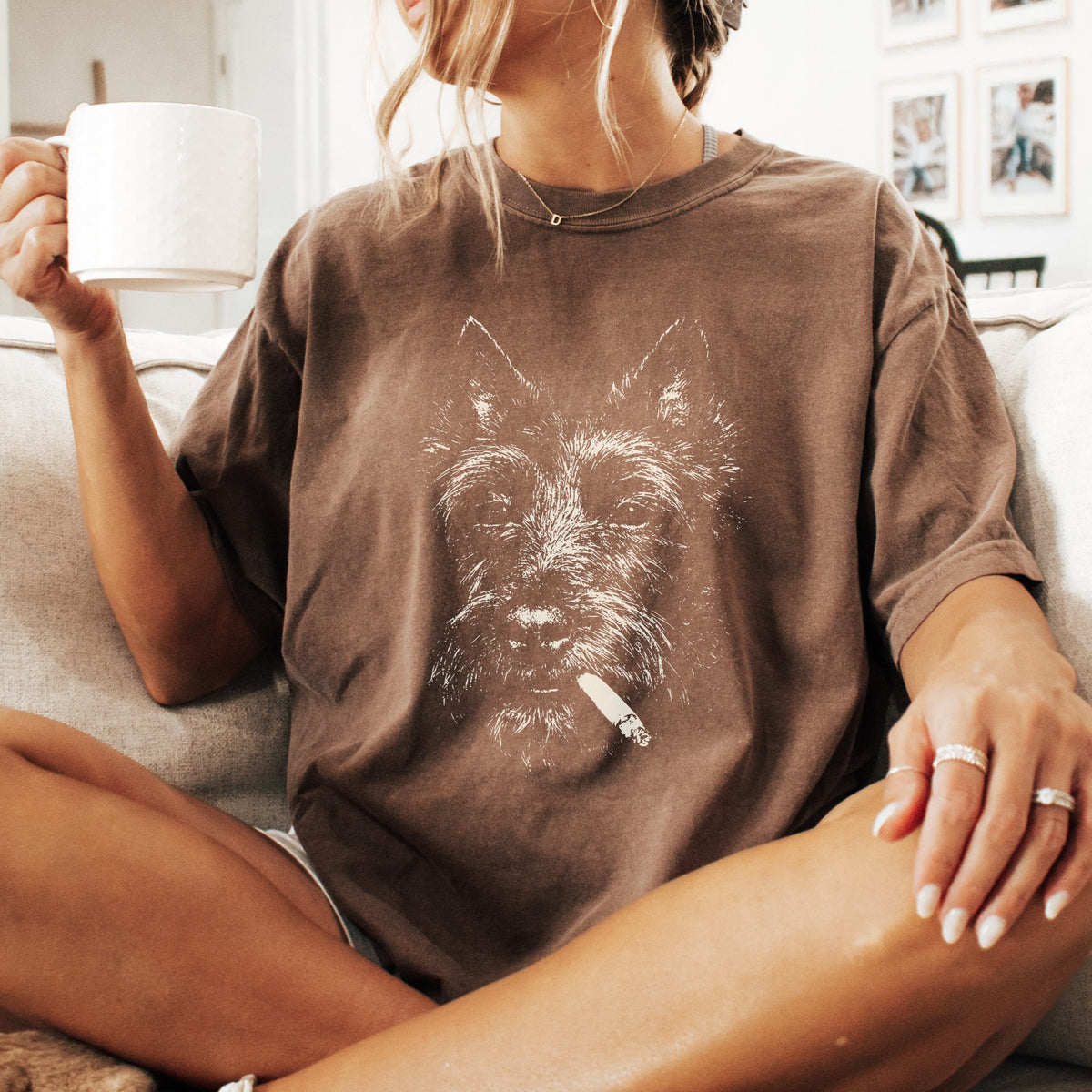 Scottish Terrier Smoking t-shirt