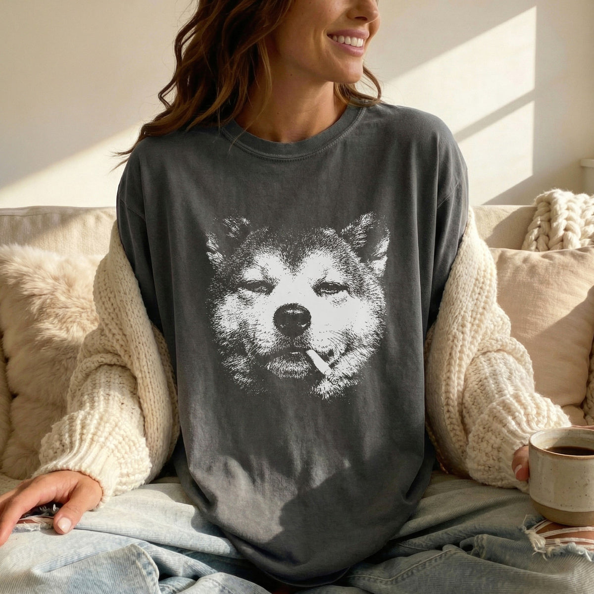 Akita Inu Smoking t-shirt